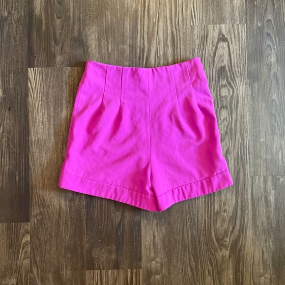 Mustard Seed Neon Pink High-Waisted Shorts - Picture 2 of 4
